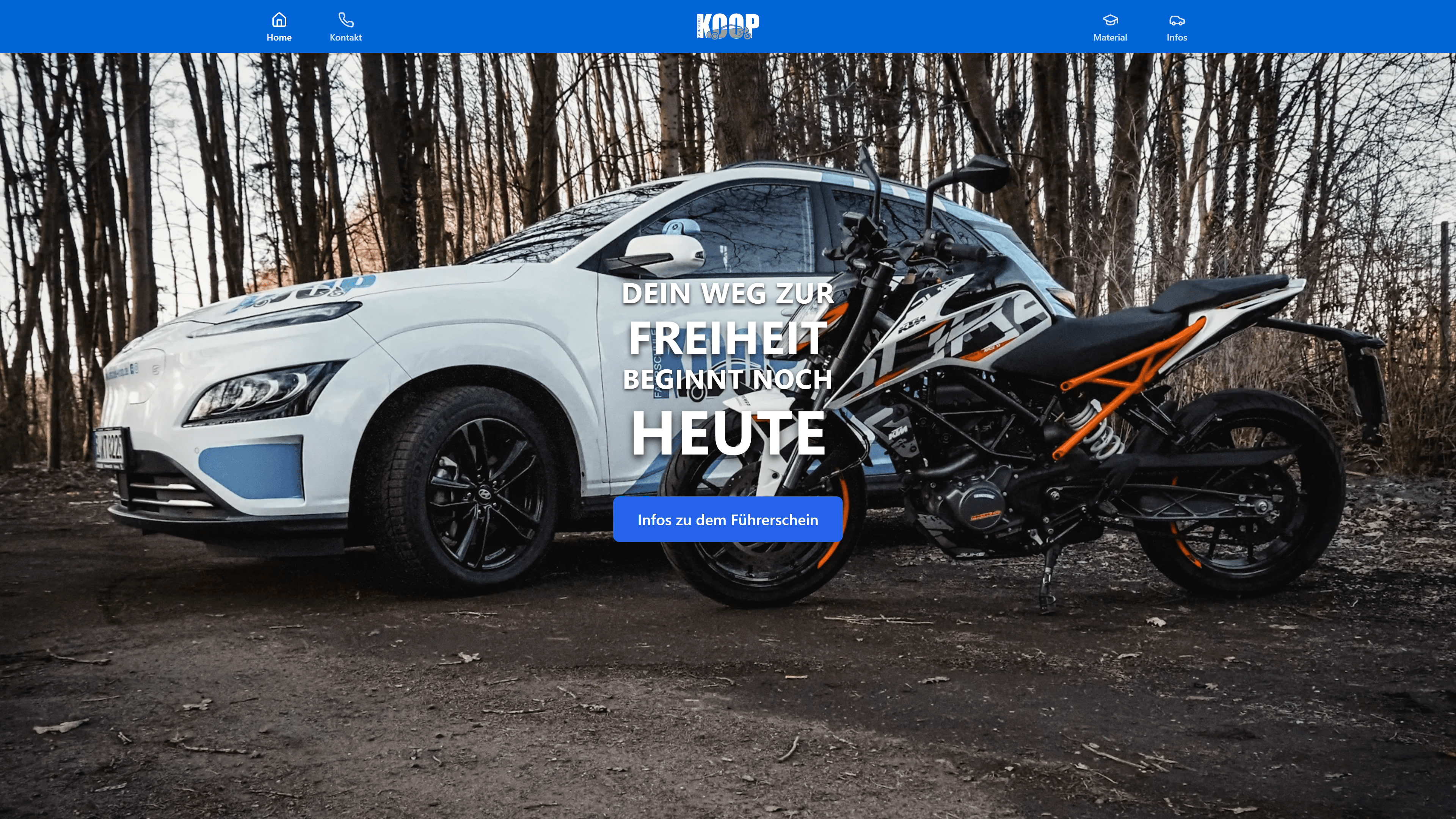 Fahrschule Koop Website Screenshot